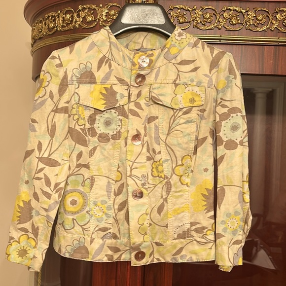 Missoni silk linen floral print jacket sz.0 ( XS)